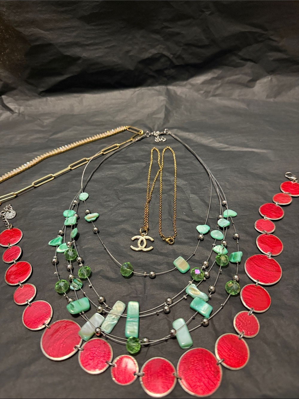 Set of 4 pc mixed used jewelry